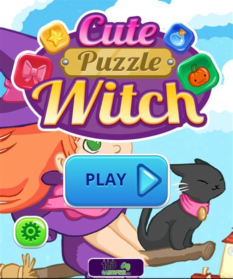 Play game cute puzzle witch - Free online puzzle games