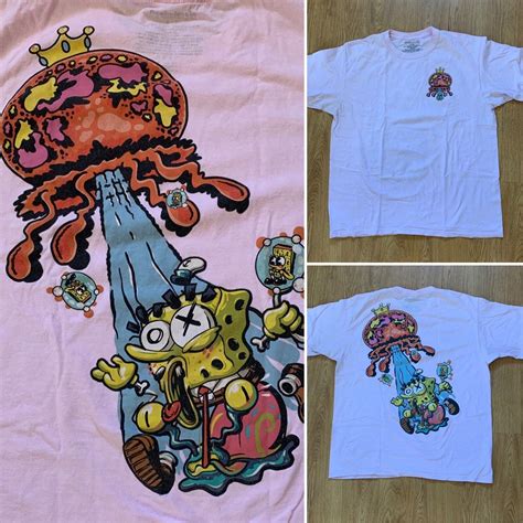 Vintage Nickelodeon Spongebob Squarepants Mens L Pink… - Gem