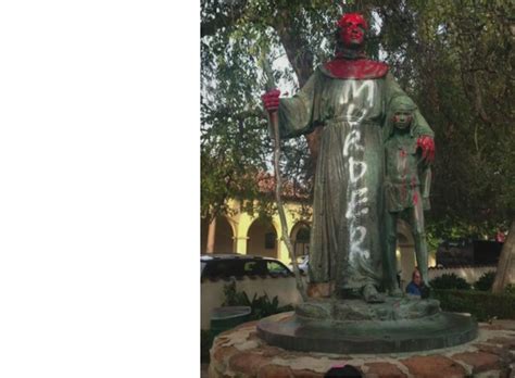 SAINT SERRA STATUE DEFACED - Catholic League