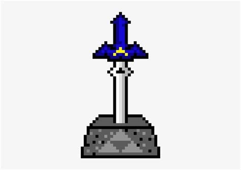 Zelda Pixel Art Grid Master Sword