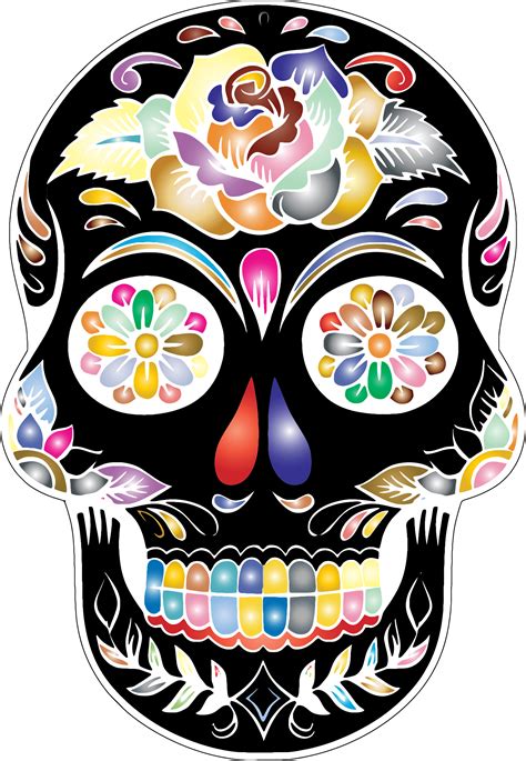 dia de los muertos clipart candy skull #90 | Skull silhouette, Sugar ...