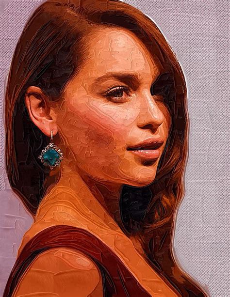 Emilia Clarke Portrait Digital Art by Lilia Kosvintseva