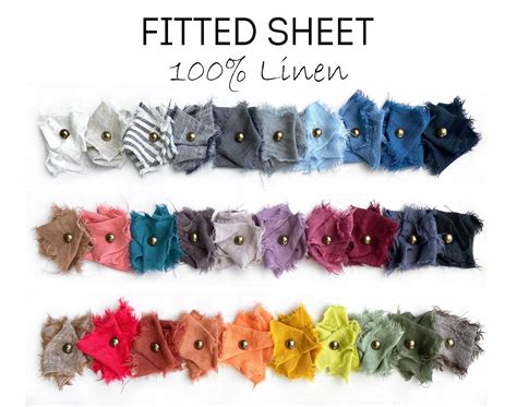 Linen FITTED SHEET in Queen King Fitted Sheet Linen Bedding - Etsy