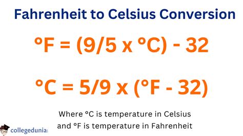 Celsius To Fahrenheit Worksheet