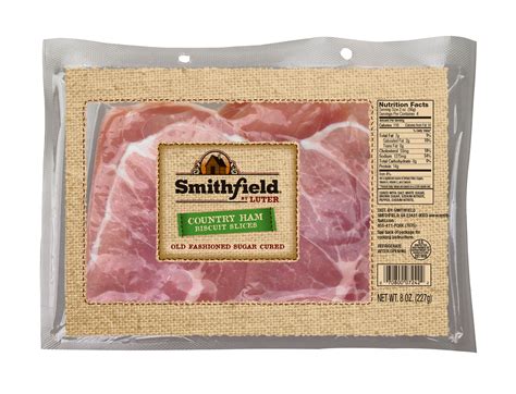 Smithfield Old Fashioned Country Ham Biscuit Slices, Sugar Cured ...