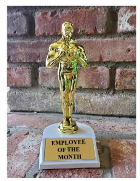 Custom Employee of the Month Trophy Trophy for the Employee | Etsy