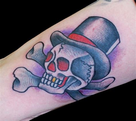 Skull and Top Hat Tattoo by Adam Lauricella: TattooNOW