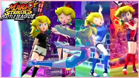 All Peach entrance pose animations - Mario Strikers Battle League - YouTube