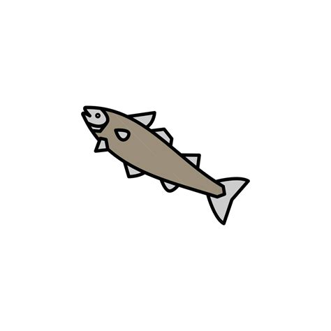 Cod Fish Icon For Web Logo App Uiux Vector, Outline, Meal, Cooking PNG ...