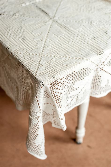 Tablecloth (Large White Crocheted Lace) | MacFarlands Events