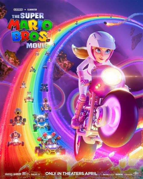 New Super Mario Movie Poster Races Down Rainbow Road - GameSpot