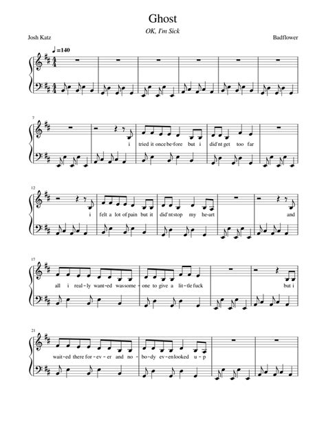 Ghost Sheet music for Piano (Solo) | Musescore.com