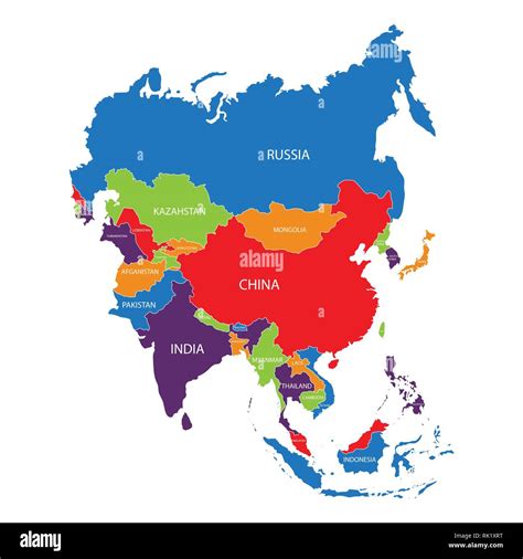 Asia Map Of Countries Ssald - Large Map of Asia