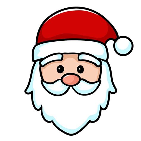 How to draw Santa's face - Sketchok easy drawing guides