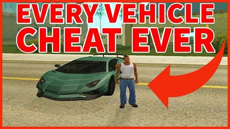 GTA San Andreas CHEATS (Every Vehicle Cheat) - YouTube