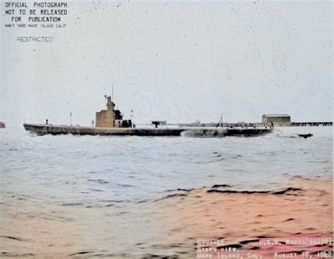 [Photo] Port side view of USS Wahoo, Mare Island Navy Yard, Vallejo ...