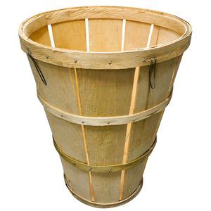 Tall Wooden Bushel Basket