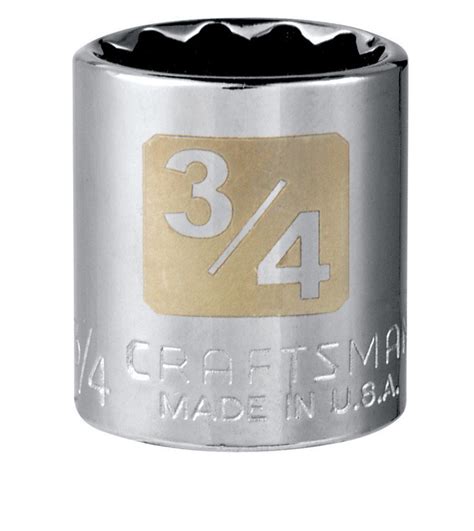 CRAFTSMAN SOCKET 3/8 DRIVE 3/4 12 POINT - Miller Industrial