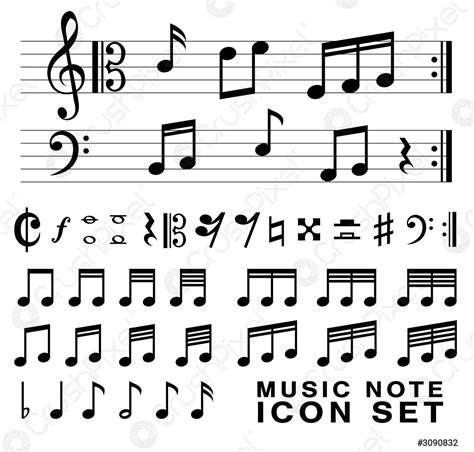 Ascii Music Note Symbol - Music Note Background With Symbols Stock ...