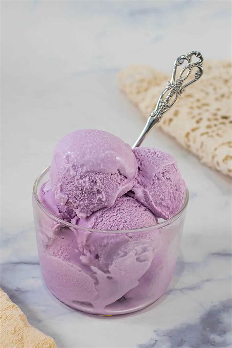 Ube Ice Cream (Purple Yam Ice Cream) | Decorated Treats