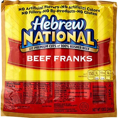 Hebrew National Beef Franks, Hot Dogs, 20 Count | ubicaciondepersonas ...