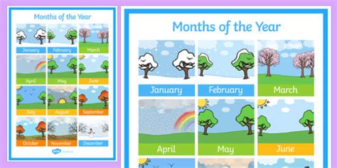 FREE! - Months of the Year Display Poster - Classroom Resource - Twinkl