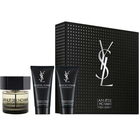 YSL La Nuit De L'Homme Set (EDT 60ml + AS Balm 50ml + SG 50ml) for Men ...