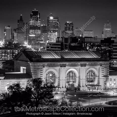 Kansas City Black & White Pictures | KC Skyline at Night | Kansas city ...