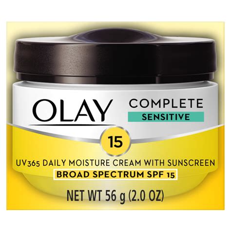 Olay Complete Cream Moisturizer with SPF 15 Sensitive Skin, 2.0 oz ...