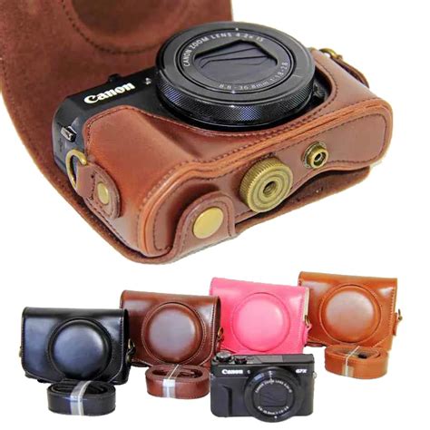 New Pu Leather Camera Case For Canon Powershot G7x Mark 2 G7x Ii G7x ...