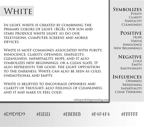 Meaning of Color White - Symbolism, Psychology & Personality