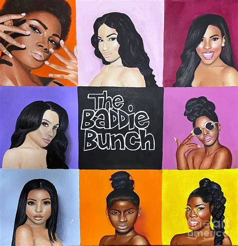 The Baddie Bunch Painting by Abriah Scotton - Pixels