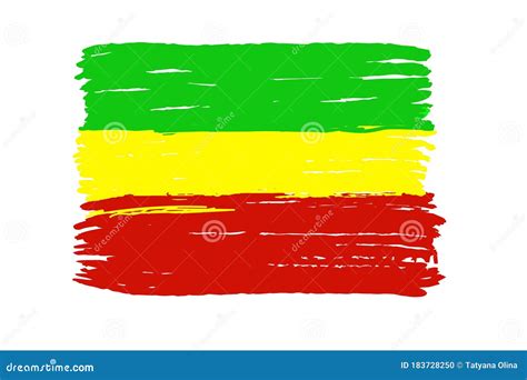 Rastafari Flag Isolated on a White Background. the Symbol of Rastafari ...