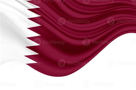 Qatar flag realistic waving for design on independence day or other ...