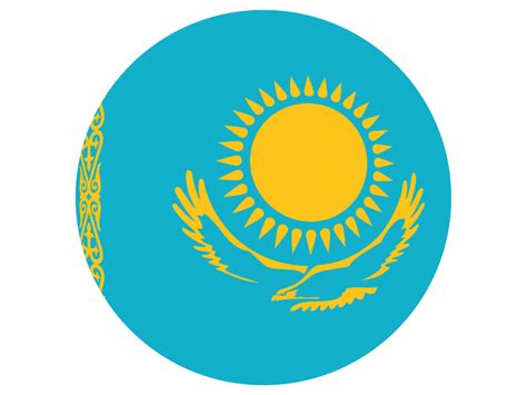 Kazakhstan Round Flag PNG Transparent Icon - Freepngdesign.com