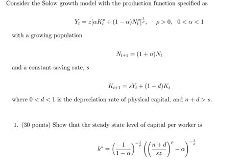 macroeconomics - Solow model with population growth - proof of steady ...