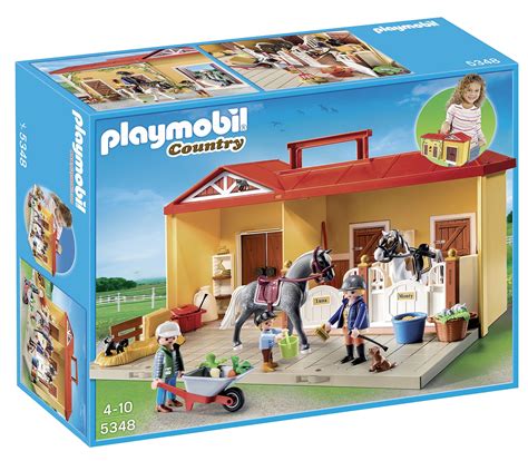 Amazon.com: PLAYMOBIL Take Along Horse Farm Playset: Toys & Games ...