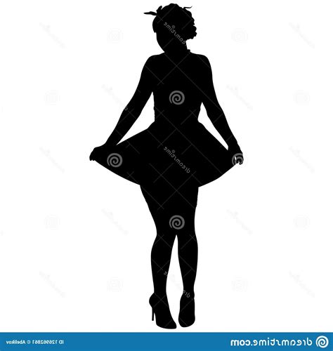 Pin Up Girl Silhouette Vector at Vectorified.com | Collection of Pin Up ...