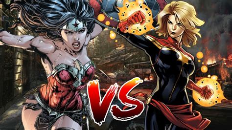 Wonder Woman VS Captain Marvel | Who Wins? - YouTube