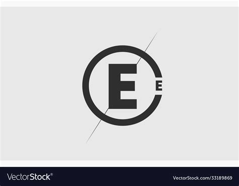 Black white alphabet e letter logo icon simple Vector Image