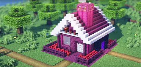 Minecraft Nether Crimson Small Survival House Ideas and Design