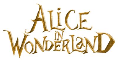 alice in wonderland text gold - Free PNG - PicMix