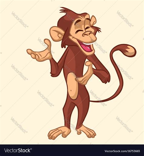 Cartoon monkey smiling Royalty Free Vector Image