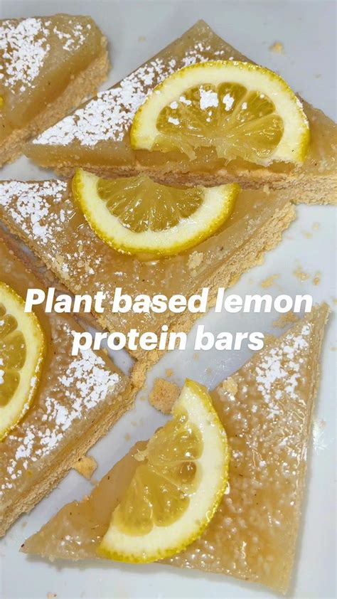 Plant Based Lemon Protein Bars | Protein bar recipes, High protein ...