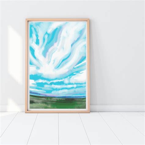 Blue Sky Landscape Art Print - Various Sizes — Dilly Dalian