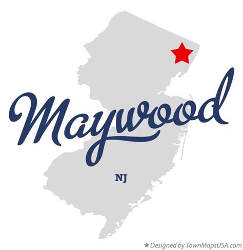 Map of Maywood, NJ, New Jersey