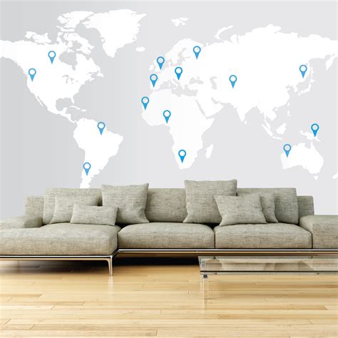 Large World Map Wall Decal | Wallboss Wall Stickers | Wall Art Stickers ...