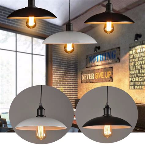 Edison Vintage Industrial Metal Pendant Light Fixture, LED Ceiling ...