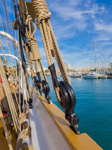 Shroud of a sailing ship stock photo. Image of mast, standing - 78552036