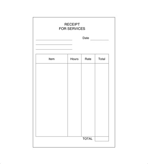 18+ Service Receipt Templates - DOC, PDF